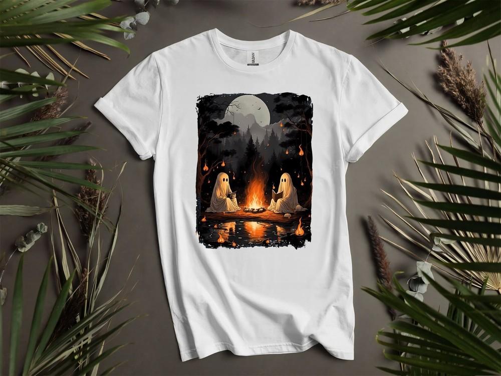

Comfort Colors Camping Halloween Ghost Hoodie Tshirt Men Women Unisex AD129 4XL
