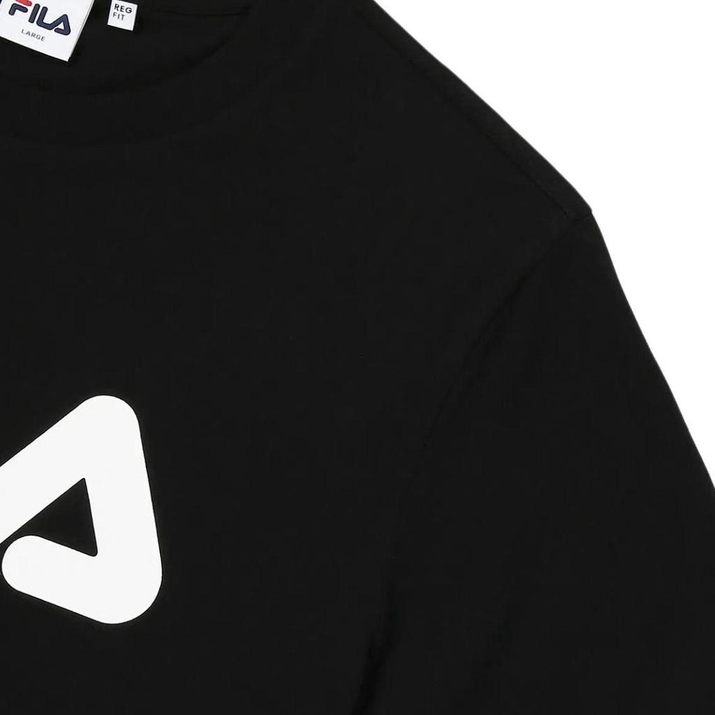 Fila T Shirts Unisex Black Crew Neck Moderate FS2RSF2120X-BLK-