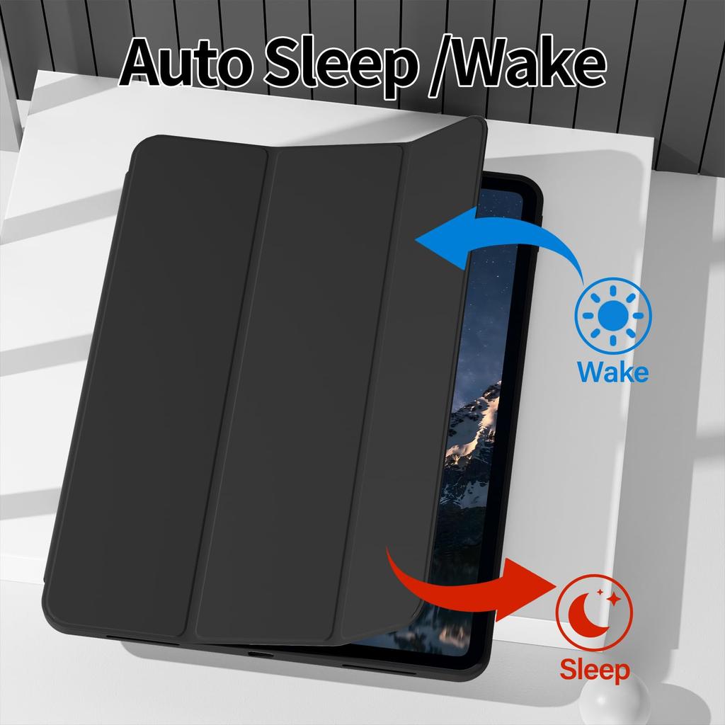 Case for IPad Pro 11 2022/2021/2020/2018 (4th/3rd/2nd/1st Generation) Magnetic Flip Stand Smart Cover Soft Silicone Back Shell