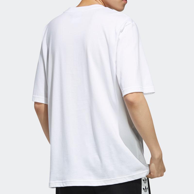 Adidas Originals Casual Letter Print Crew Neck Sweatshirt Men Tops White DX4204