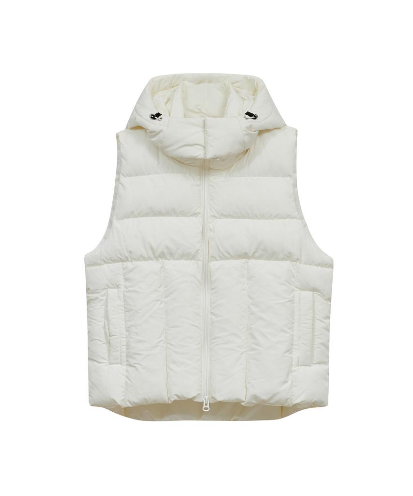 Standarderror 87-Stan022 Essential 2-Way Detachable Hooded Padded Vest Ivory
