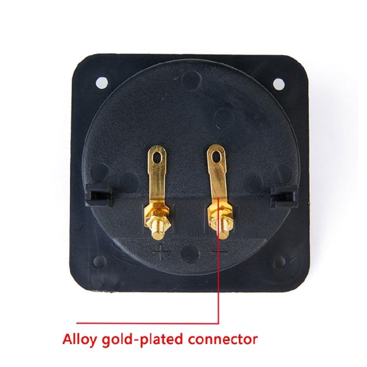 Universals Speaker Terminals Box For DIY Sound Projects With Two Binding Posts And 68mm Cutout Diameter