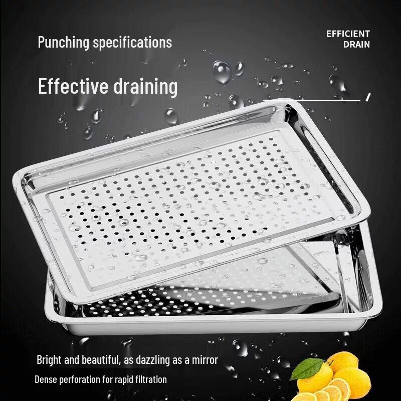 Zhebu Commercial 304 Stainless Steel Perforated Steaming Tray