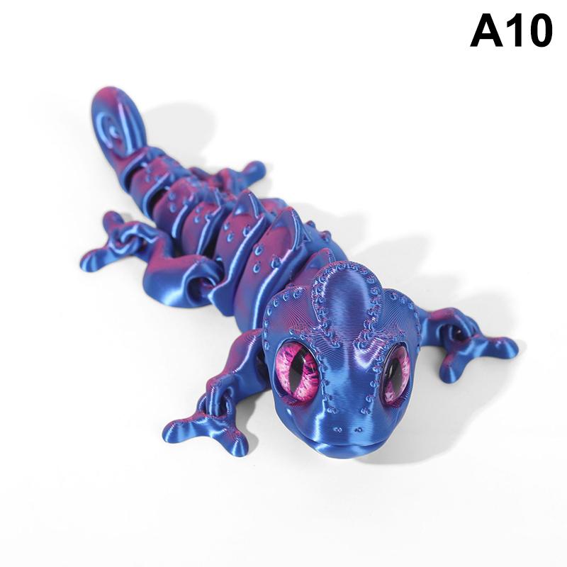 3D-utskrift Kameleonfigurer Multi-ledd Bevegelig Simulering Øyne Drage Ornament For Hjem Tilbehør Barn Gaveleker