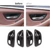 For BMW 5 Series F10 520 528 525 2011-2017 Carbon Fiber Style Car Interior Door Handle Bowl Cover Trim