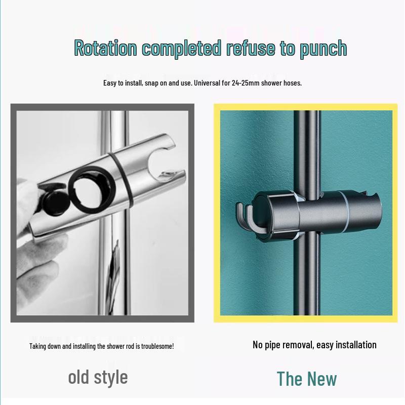 Adjustable Shower Handheld Holder: No-Drill, Universal Fit