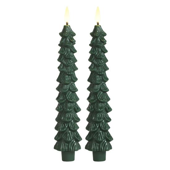 LED Flameless Christmas Tree Taper Candles with Remote Control 3D
