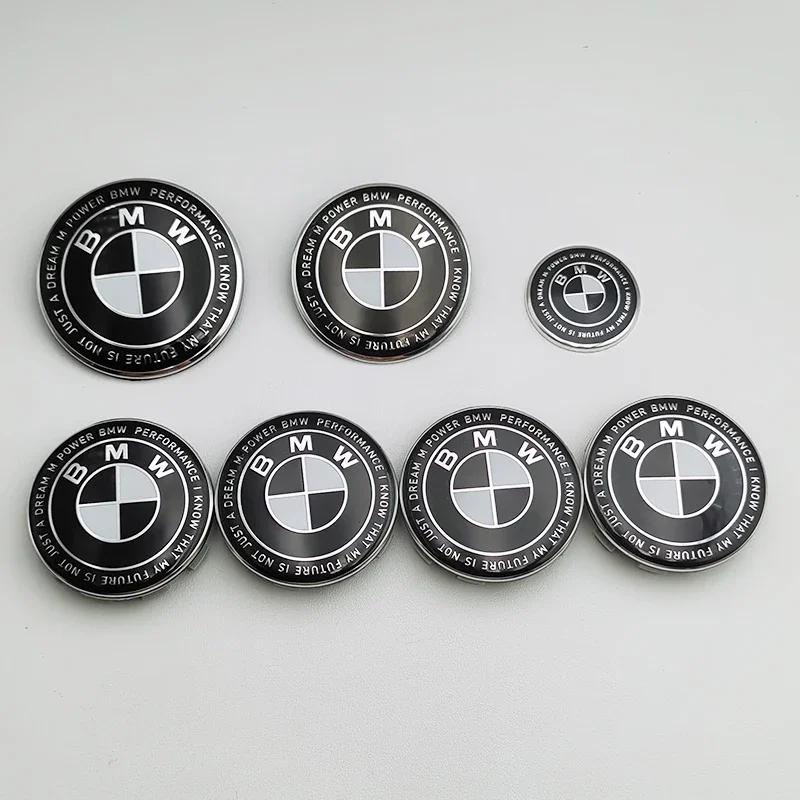 För BMW 7st BMW Emblem Set 82mm 74mm 45mm 56mm 68mm Bil Framhuv Lockemblem Baklucka Emblem Fälgnavskåpor Ratt S