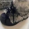 Fur Platform Women Ankle Boots Flats Warm Fashion Shoes Woman 2025 Trend Winter Designer New Brand Walking Cozy Punk Femme Botas