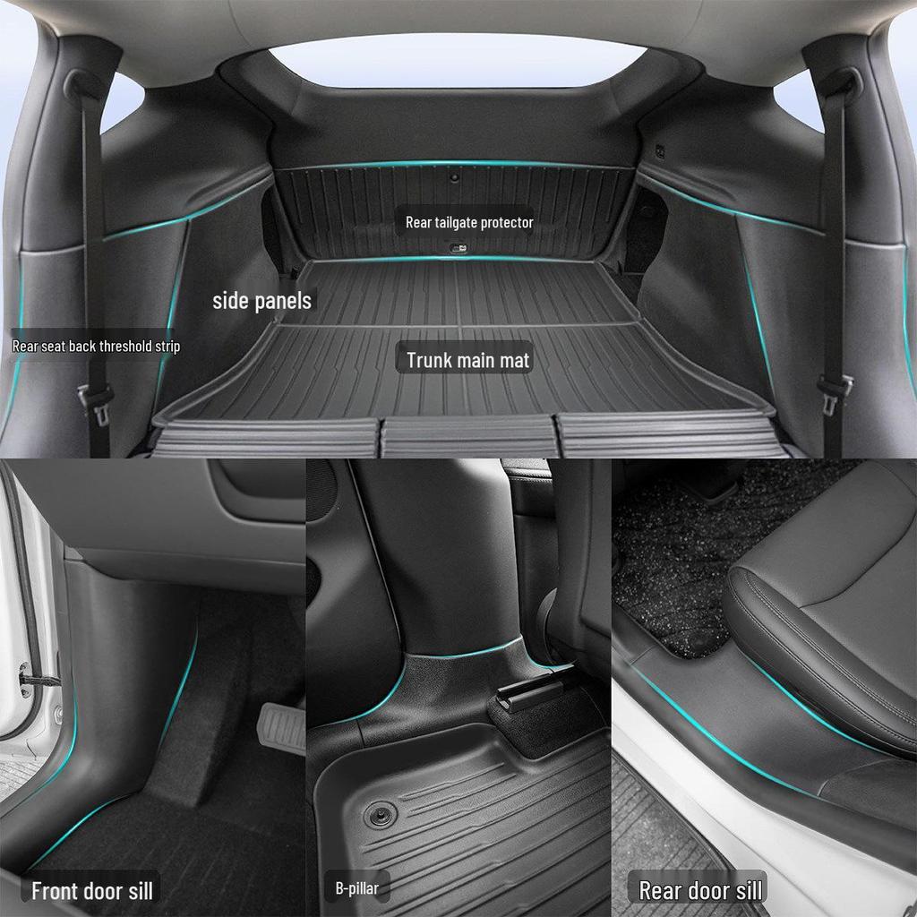 Tesla Model Y Door Sill Scuff Plates - Anti-Step TPE Welcome Pedals