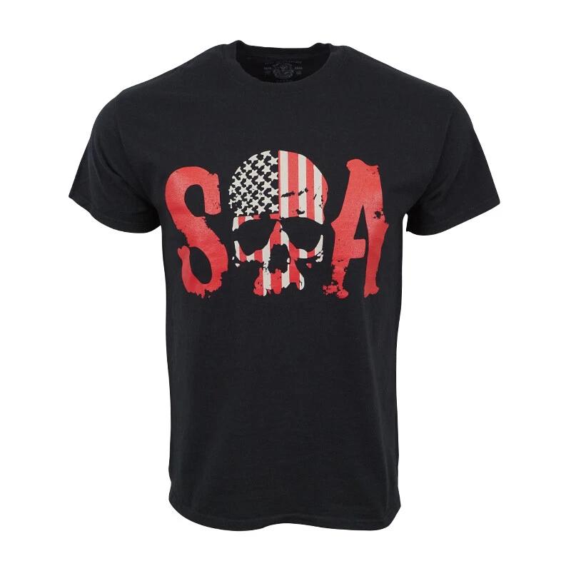 Men s and Women s T-shirts SONS OF ANARCHY SOA FLAG SKULL S