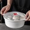 3pcs Set Microwave Oven Special Box Heated Containers Soup Pot Rice Steamed Hot Steamed Buns W/ Lid Eco-friendly Food Grade Tool