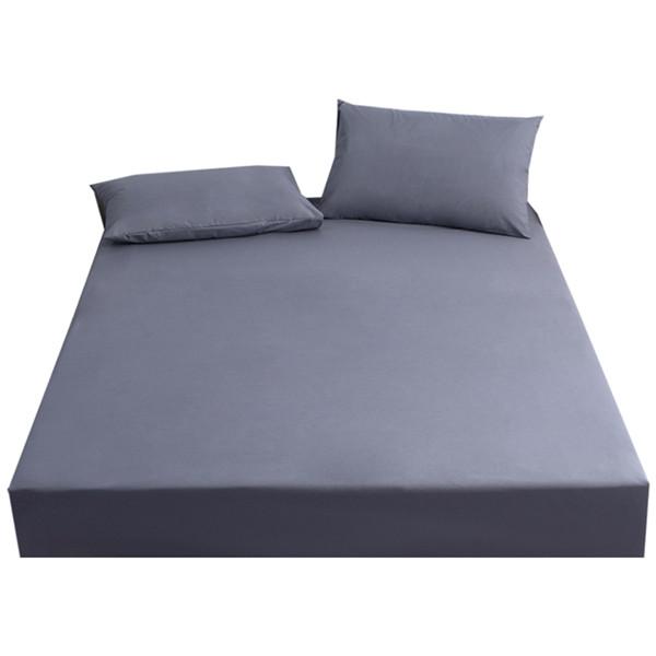 Waterproof Mattress Topper Bed Protector Cover Deep Pocket Bed Fitted Sheet Breathable Smooth Mattress 9 Colors Multi Sizes With 2 Pillowcases