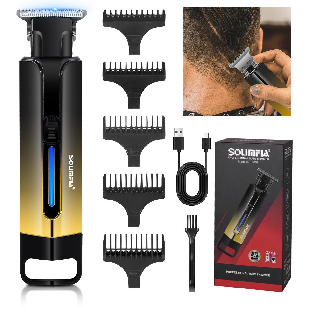 T Trimmer Электрические машинки для стрижки волос Триммер для волос с проводом для мужчин Перезаряжаемый триммер для бороды Беспроводные машинки для стрижки для домашнего использования жёлтый