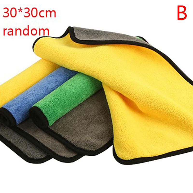 

Микрофибра Коралловый флис Полотенце для мытья автомобиля Детейлинг Уход за автомобилем Чистка Сушилка для автомобиля Аксессуары 30X30/60 см Случайный