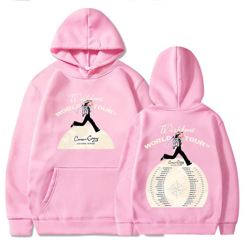 CONAN GRAY Wishbone World Tour 2026 Hoodies Fleece Winter Loose Hooded Sweatshirts Men Women Clothing Graphic Top