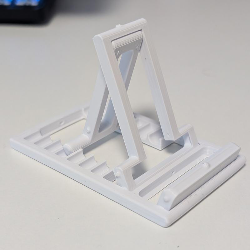 Foldable Desktop Phone Holder 7-Level Adjustable Mini Phone Stand Credit Card Sized Design Portable Compact For Travel & Storage