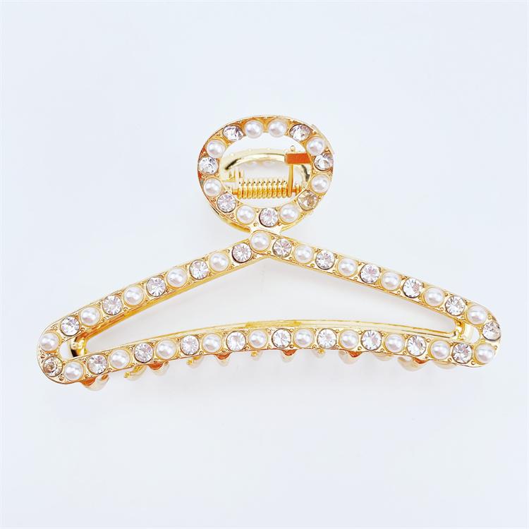 High Quality Women Hair Clip Claw Large Big Metal Hair Claw Clips Gold Metal Hair Claw 10cm золотой