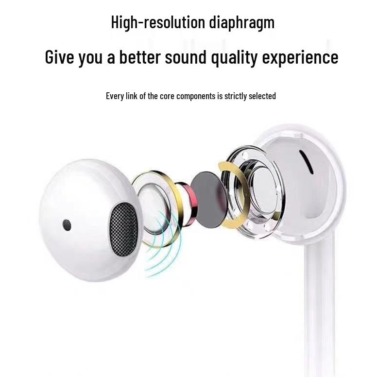 USB-C Copper Ring Wired Headset for Huawei, Xiaomi, Android, and LeTV Devices