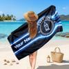 Everton FC Custom Beach Towel, Personalized Name Text Print, Football Logo Soft Quick‑Dry Towel Holiday Gift
