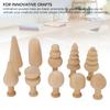 20 Pcs 25mm Blank Wooden Peg Trees Smooth Edges Mini Wooden Pendants  Home Holiday Decoration