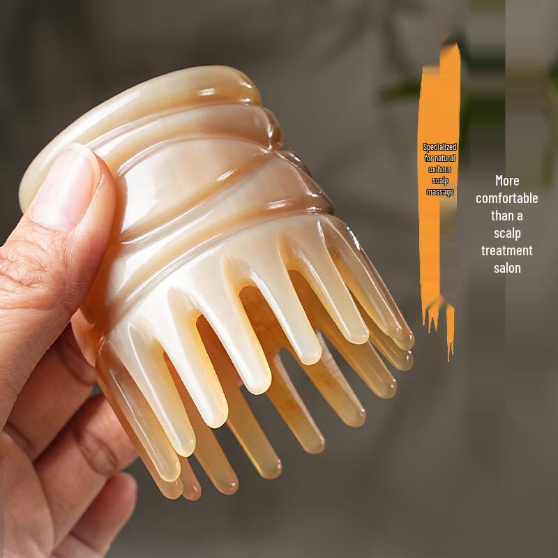 Ox Horn Scalp Massage & Shampoo Comb