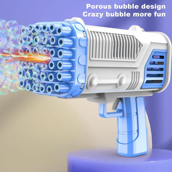 Mașină de producere a bulelor cu lumină, 36 de găuri, rezistentă la scurgeri, funcționată cu baterii, portabilă pentru copii, portabilă, automată, suflantă cu bule de jucărie pentru copii mici, băieți, fete, cadou