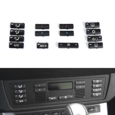 64116915812 14Pcs Car Climate Control Switch Button Covers A/C Control Panel Switch Caps For BMW E39 E53 525I 530I 540I M5 X5