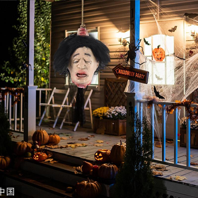 Broken Head Haunted House Secret Room Escape Simulation Human Head Movie Horror Severed Head Creative Trick Prop Halloween Decor