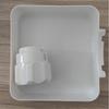 Drain Guide Tray for Washer Area 2 Piece PE Plastic Funnel Tray Set with Square Form and Curved Water Channel for Laundry Room Drain Use