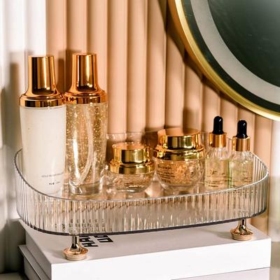 Make-up-Parfüm-Organizer, Badezimmer-Waschtisch-Tablett, Dekoratives Kommoden-Tablett, Arbeitsplatten-Organizer-Tablett für Kosmetik, Kleinkram
