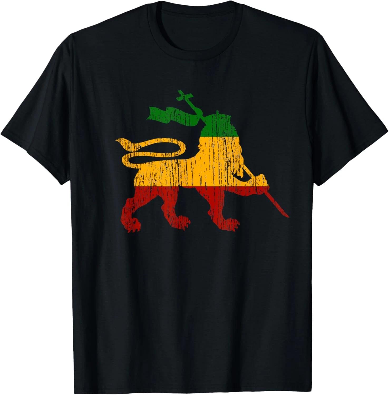 Lion Of Judah T shirt Rastafari Rasta Reggae Jamaica T shirt S