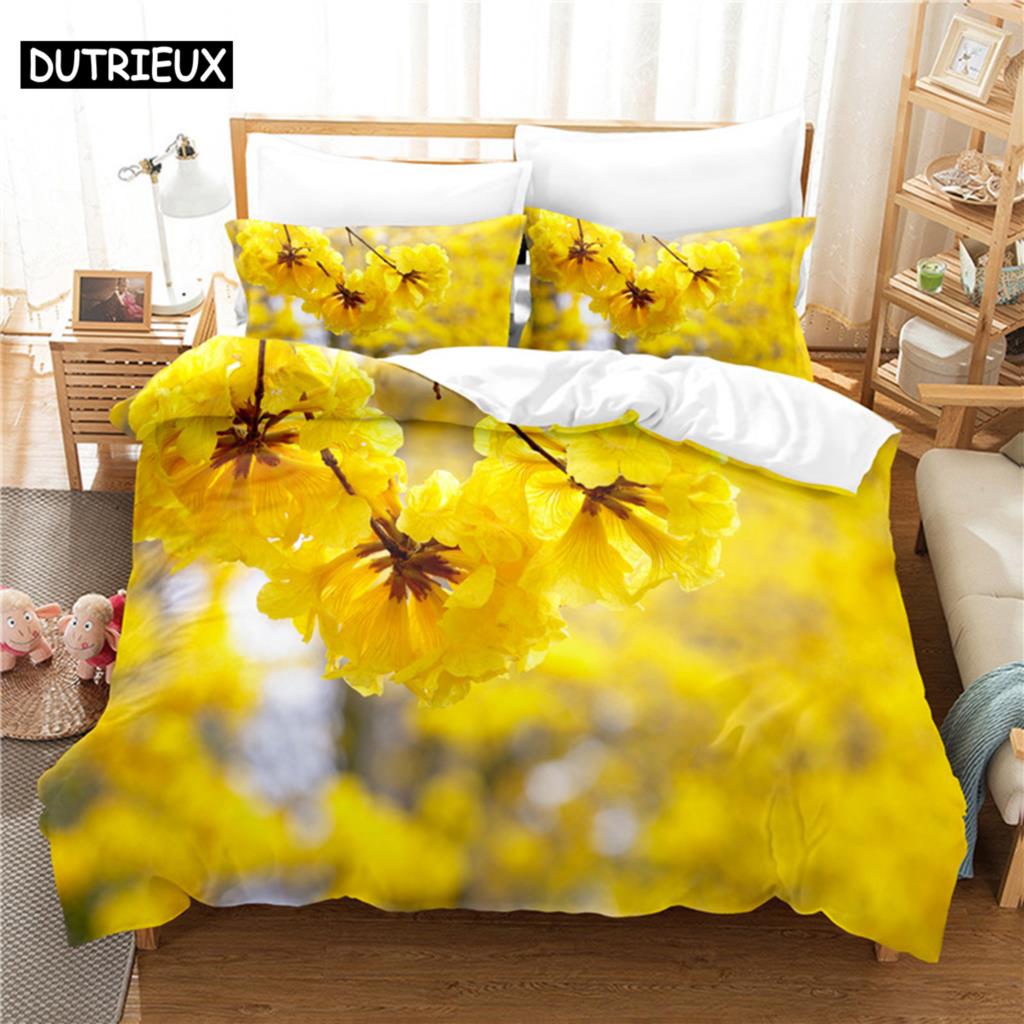 Gardenia Bedding Set Duvet Cover Set 3d Bedding Digital Printing Bed Linen Queen Size Bedding Set Fashion Design