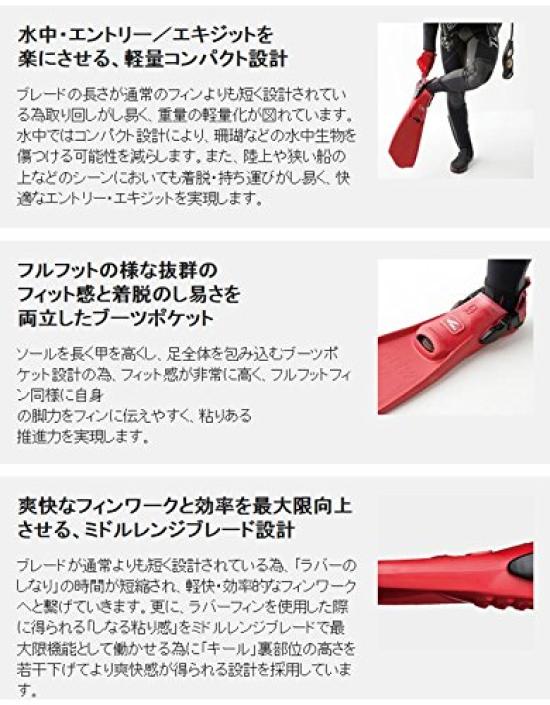 GULL Fin Mu Cipher Mu 0 M Black GF-2332-2335 (2333)