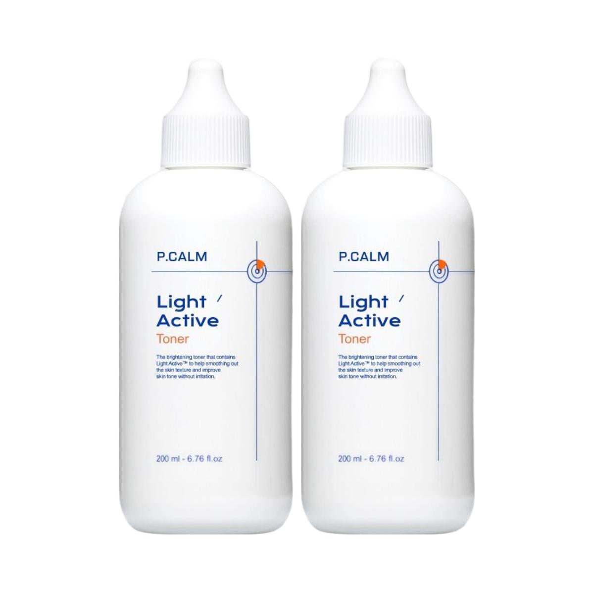 

P.CALM Light Active Toner 200ml 1+1 Duo Set, Brightening & 48-Hour Long-Lasting Hydration