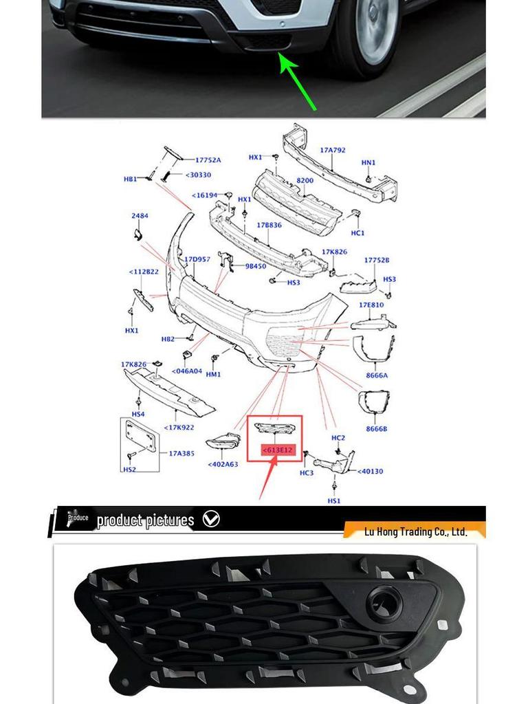Nebelscheinwerfer-Rahmen für Range Rover Evoque 2012-2018 (LR074208, LR074224)
