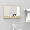 VidaXL Bathroom Mirror, Makeup Mirror, Vanity Mirror, Home Interior Decoration, Sonoma Oak Wood 804565