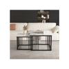 Table basse - MUVOE - Lot de 2 - Aspect marbre brillant - Réglable en hauteur - Design moderne