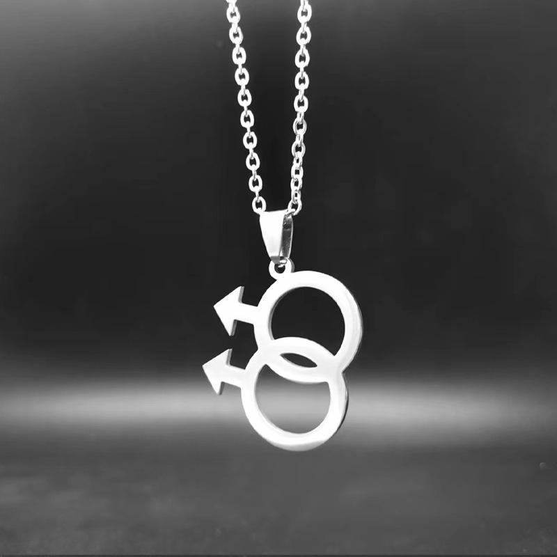 Pendant Lesbian Icon Gender Hollow Bead Chain Necklace