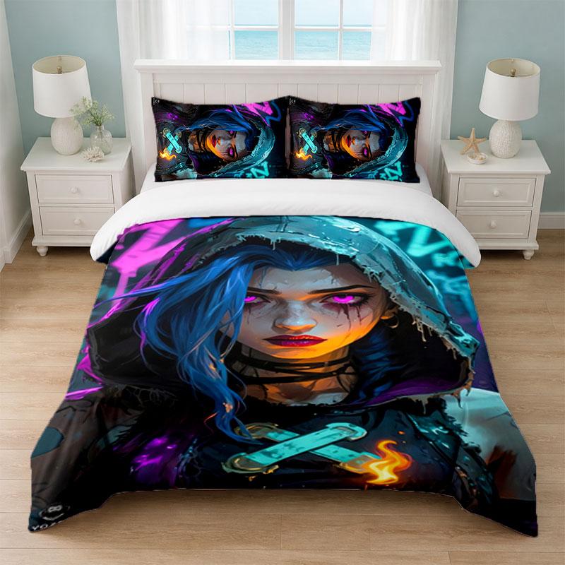 Arcane Bedroom 3Pcs Bedding Set Soft Bed Sheet Pillowcases Home Bedding Decoration