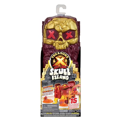 Treasure X Lost Lands Skull Island Lava Tower Micro Playset, a 15-level adventure! Survive traps and discover 2 micro-sized action figures. Will you f