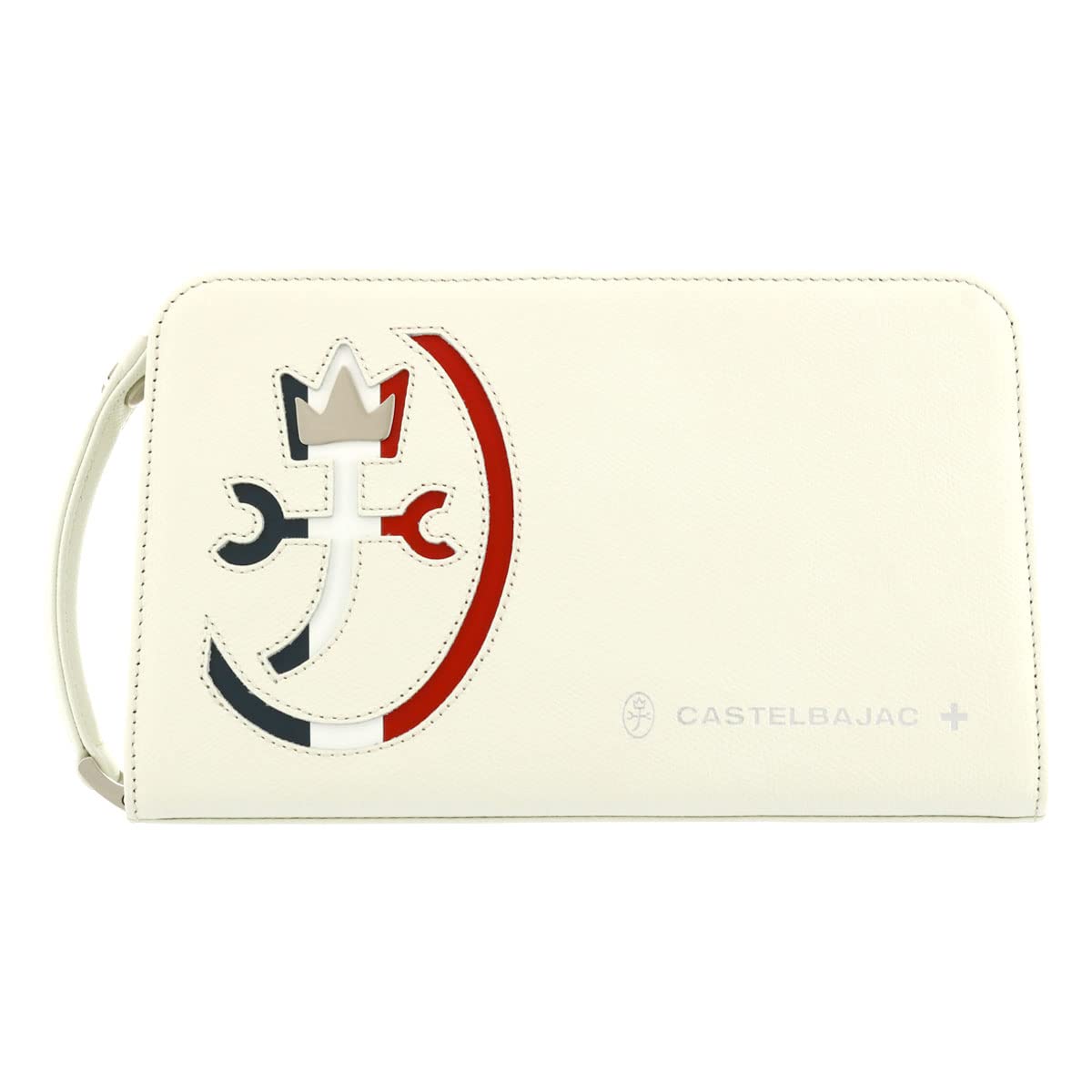

[Castelbajac] Clutch Bag, Cowhide Leather Carne, Men s, 032211, Made in Japan, [31] White