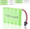 Rechargeable Ni-MH Battery 6V 2400mAh for RC Cars | Includes USB Charging Cable | Long Runtime Over 18 Minutes | Green