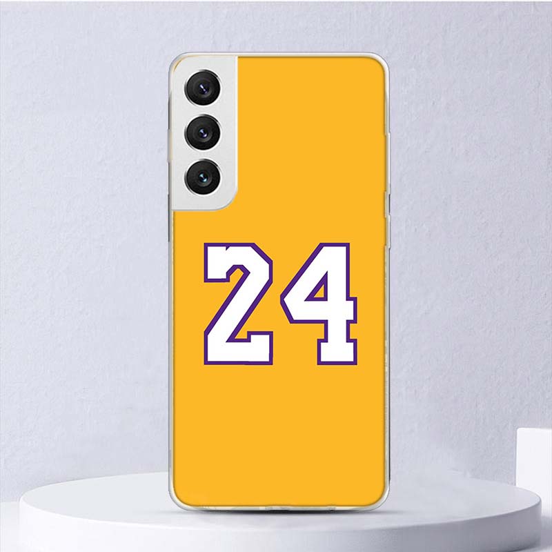 Basketball 23 24 Number Soft Case For Samsung Galaxy S22 S21 Ultra S20 FE S10 Plus Phone Cover S9 S8 + S10E S7 Edge S6 Funda Coq