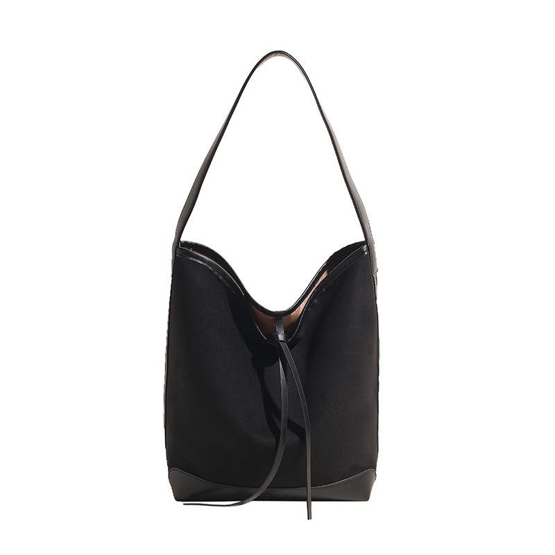 Retro bucket bag women's new trendy fashion tote bag casual large-capacity work commuter bag