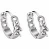 Silver Round Hollow Women Korean Style Earrings Men Hoop Earrings Chain Ear Studs Female Earrings