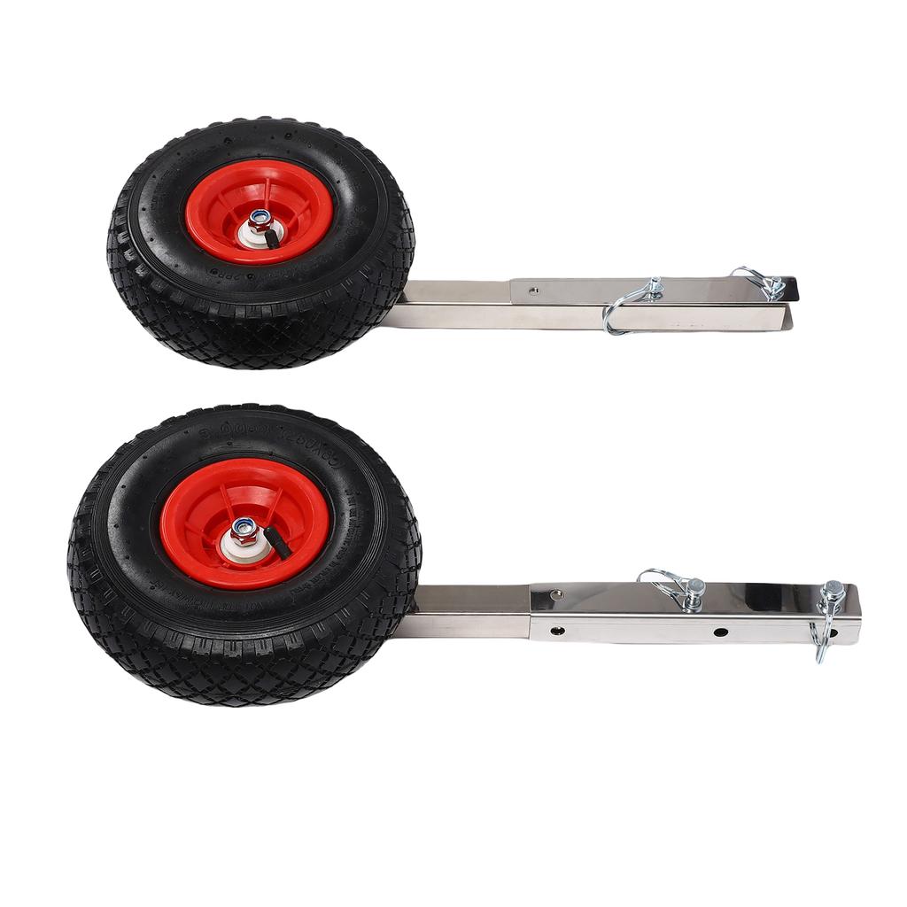 10 Inch Inflatable Boat Launching Wheels 600 LBS Capacity Removable Transom Launching Dolly Wheels Kit with Quick