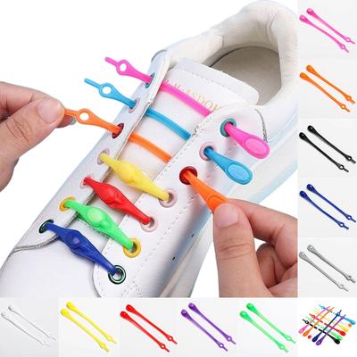 Adult Silicone  Elastic Elastic Shoelaces Round Toe Elastic No-Tie