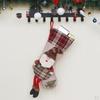 Santa Claus Snowman Elk Bottom Plaid Candy Bag Decoration
