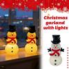 Christmas Snowman Night Light Ornament; Glowing Snowman Top Hat Glowing Figurine